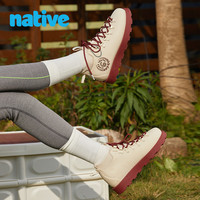 native幸运数字系列户外欧包靴透气休闲鞋百搭厚底靴薄袜套 44 牡蛎白|幸运数字|香桃木
