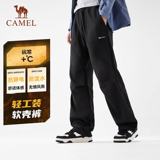 骆驼（CAMEL）户外滑雪裤男加绒御寒保暖防泼水宽松工装裤女 1776 沙漠灰，女