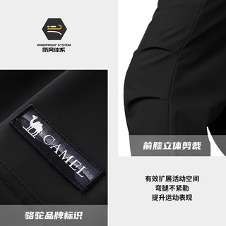 骆驼（CAMEL）户外滑雪裤男加绒御寒保暖防泼水宽松工装裤女 1776 沙漠灰，女