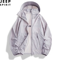 JEEP SPIRIT吉普防晒衣夏季男女同款休闲宽松户外旅行钓鱼薄款皮肤衣外套 9617黑色(男女同款) L (150-170斤)