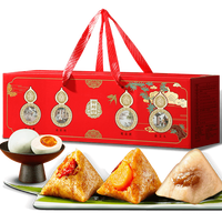 御厨坊粽子礼盒12粽4咸鸭蛋 蛋黄鲜肉粽素甜粽端午节礼品 粽香福禄