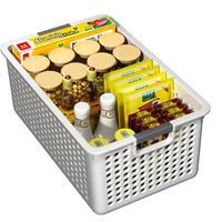 佳帮手厨房收纳筐橱柜杂物零食收纳盒家用桌面储物箱塑料置物篮子