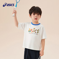 ASICS/亚瑟士童装25年夏季男女小童趣味logo棉感柔软短袖T恤