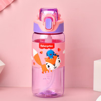 Fisher-Price儿童水杯弹盖运动吸管杯美国费雪夏季塑料喝水杯子540ML紫色 紫色吸管杯 540ml
