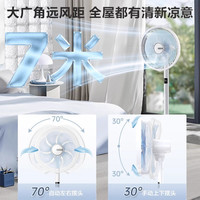 艾美特电风扇落地扇轻音家用电扇大风力台式风扇7叶遥控摇头扇R63