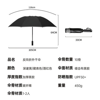 天玮伞业全自动晴雨伞反向开收便携遮阳伞防晒太阳伞大号加固80骨非 【反向开收】80骨抗风暴晴雨伞