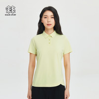 可隆 KOLON SPORT保罗衫SECO户外半袖女士吸湿速干短袖运动POLO衫 象牙白IV 2XL