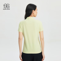 可隆 KOLON SPORT保罗衫SECO户外半袖女士吸湿速干短袖运动POLO衫 象牙白IV XL