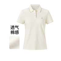 【棉感透气】意大利小帆船 夏季简约净色翻领短t恤女Polo衫