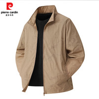 皮尔卡丹男士防晒衣防晒衣青少年防晒衣立领防晒衣男皮肤衣男 黑色 4XL