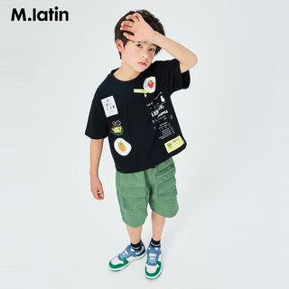 M.Latin/马拉丁童装儿童短袖夏装新款主题印花棉布男童T恤