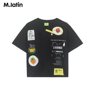 M.Latin/马拉丁童装儿童短袖夏装新款主题印花棉布男童T恤