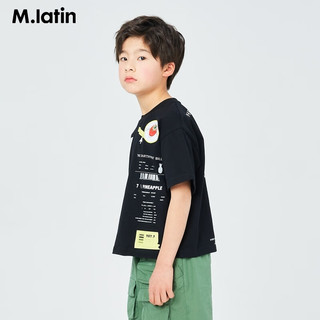 M.Latin/马拉丁童装儿童短袖夏装新款主题印花棉布男童T恤