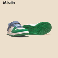 马·拉丁（M.Latin）童装男大童童鞋春装拼接撞色休闲鞋 灰蓝 33