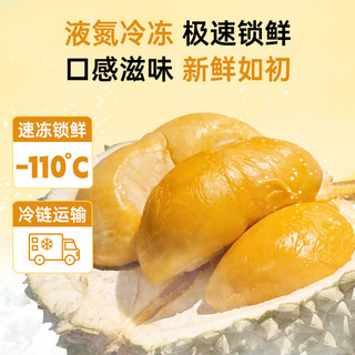 京鲜生马来西亚新鲜黑刺榴莲D200液氮冷冻水果3.5-4.0斤 源头直发