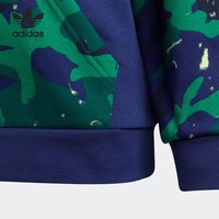 Adidas/阿迪达斯三叶草大童印花连帽休闲运动卫衣 H20312