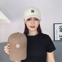 童奈娅帽子男夏季刺绣字母棉质棒球帽女户外出行遮阳防晒鸭舌帽 灰色