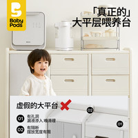 babypods儿童玩具收纳架落地多层置物柜家用宝宝玩具衣服衣物整理储物架子 【封闭背板】S3组合一