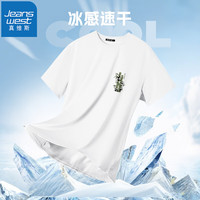 真维斯（JEANSWEST）男士短袖T恤冰丝网眼速干上衣半截袖夏季户外运动跑步五分袖衣服c