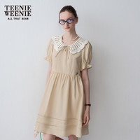 TEENIE WEENIE 小熊夏季休闲学院时髦公主裙气质连衣裙 卡其色 M (165)