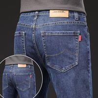 哥伦巴鲁特斯（GELBRLOOTESI）高端牛仔裤男夏季薄款宽松直筒弹力男裤百搭男士休闲长裤子 561-蓝灰薄款 30 （适合116-125斤）
