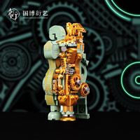中国国家博物馆文创摆件鸮尊青铜机甲国博创意文创益智拼插玩具