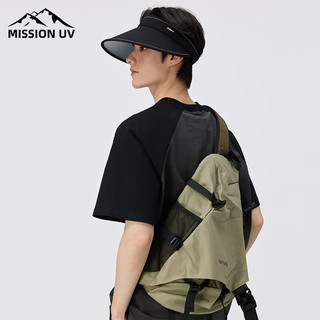 MISSION UV防晒帽男士遮阳帽太阳帽空顶帽夏季户外登山运动跑步防紫外线帽子