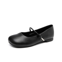 大东平底单鞋女2025夏季配裙子女鞋小香风小皮鞋软底玛丽珍鞋 肤色 35