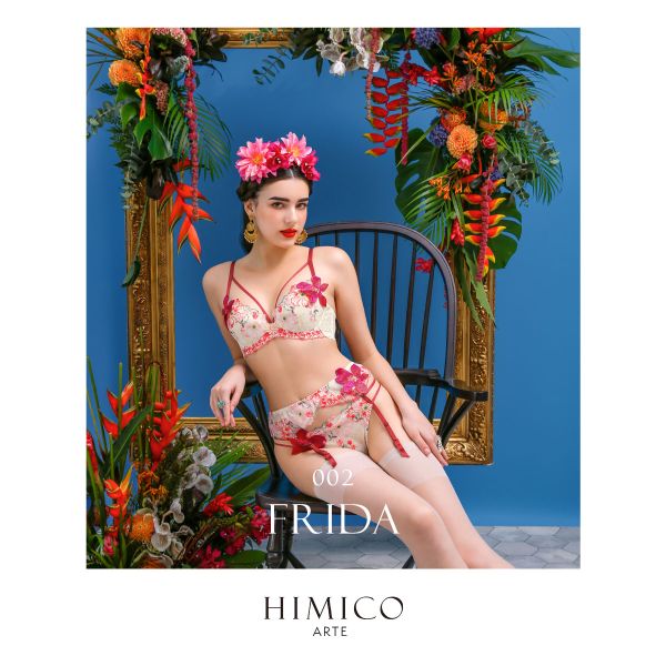 HIMICO吊袜带女重工刺绣蕾丝火辣诱惑高级腿环性感丝袜防滑夹A002