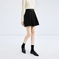 秋水伊人小A字百褶半身裙春季新款女装显瘦百搭小个子裙子