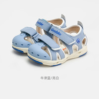 基诺浦（ginoble）学步鞋 夏款 1岁-5岁儿童凉鞋包头宝宝鞋子防滑软底机能鞋TXG1159 牛津蓝/亮白 25.5 160mm 适合脚长156-165mm