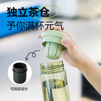 乐扣乐扣(LOCK&LOCK)简约大容量塑料水杯tritan带茶漏提手户外水壶男女杯子