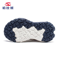 哈比熊童鞋儿童运动鞋男童女童2025春夏网面透气中大童跑步舒适潮 深蓝白（单网） 31码