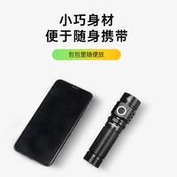 永久自行车车前灯夜骑防水手电筒强光充电儿童骑行装备单车山地车灯 黑色