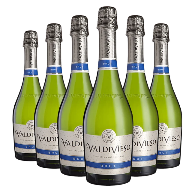 瓦帝维索（VALDIVIESO）智利名庄原瓶进口12度 天然高泡干型起泡葡萄酒2023年份 整箱装750mL*6