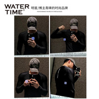 WaterTime防晒金字塔男士泳衣上衣套装男生冲浪服长袖防尴尬泳裤