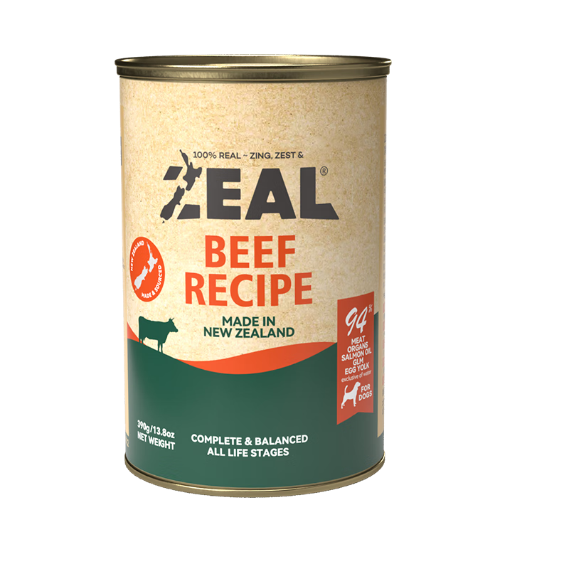 ZEALZEAL0号罐全价无谷犬罐头390g牛肉口味