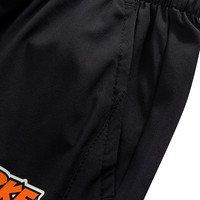 鸿星尔克男小童七分裤夏季儿童短裤弹力针织裤潮 正黑001