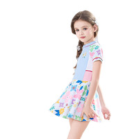 迪士尼儿童泳衣女童游泳衣中大童女孩连体2025款夏季宝宝防晒泳装 粉色艾莎【卡码拍大】 110 【高110-120cm重35-45斤】