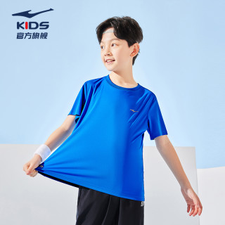 鸿星尔克 童装儿童短袖T恤男童吸汗速干衣夏季中大童衣服运动上衣
