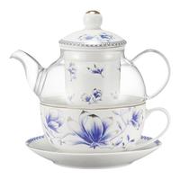 共禾京品中国风高颜值花茶壶玻璃茶具套装下午茶杯碟高档