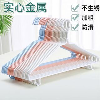 宜思家（YISIJIA）成人衣架 加粗加厚加长大人衣架挂撑家用晾晒冬天衣服架 北欧蓝38厘米带钩【防滑无痕】 10个装