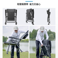 迪卡侬(DECATHLON)户外折叠钓鱼椅多功能便携筏钓台钓椅全地形可躺欧式椅子 新款-不含配件