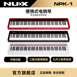 纽克斯 NUX 便携智能数码电钢琴88键重锤键立式成人儿童考级通用学校推荐NPK1 黑色