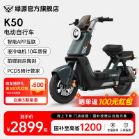 绿源 电动自行车K50 长续航大容量铅酸电动车可上牌 成人通勤家用代步车电瓶车 到门店选颜色-理论续航80KM