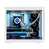 酷冷至尊（CoolerMaster）elite 神殿600 白色 ATX海景房机箱  一体曲面玻璃 无立柱/支持360水冷/Type-c 