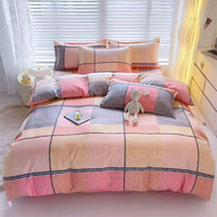 星寇夏凉亲肤裸睡水洗棉被套单件亲肤裸睡被罩宿舍被芯套床上用品 幸福时光 1.5*2米单被套