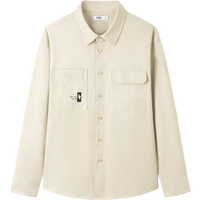 森马（Semir）长袖衬衫男春季山系衬衣外套时尚字母印花翻领上衣