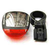 好乐宝 自行车尾灯太阳能充电无需电池夜骑灯山地车灯警示灯灯