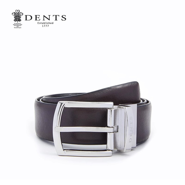 DENTS 男士旋转针扣皮带英伦双色两用皮带 8-1094
